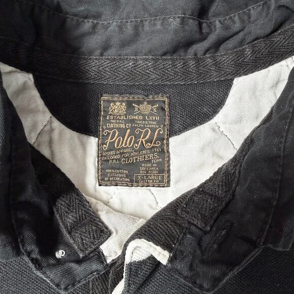 Vintage Y2K Polo Ralph Lauren PRLC Team Pony Crest Heritage Striped Rugby XL - Picture 3 of 10